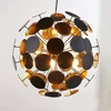 Image de Lindby - hanglamp - 5lichts - Plastic, metaal - E14 - zwart, goud