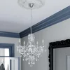 Image de Lindby - kroonluchter - 5lichts - Acryl, metaal - H: 58 cm - E14 - helder, chroom