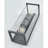 Image de Lucande - Wandlamp buiten - 2lichts - Aluminium, glas - H: 40 cm - E27 - antraciet, helder