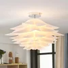 Image de Lindby - plafondlamp - 1licht - Metaal, PVC - H: 32 cm - E27 - chroom, wit