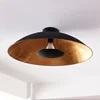 Image de Lindby - plafondlamp - 1licht - Metaal - H: 20 cm - E27 - zwart, goud