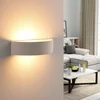Image de Lindby - wandlamp - 1licht - gips - H: 7.5 cm - E14 - wit