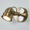 Image de Lindby - wandlamp - 1licht - Metaal - H: 9.5 cm - GU10 - antiek messing