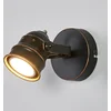 Image de Lindby - wandlamp - 1licht - Metaal - H: 9.5 cm - GU10 - zwart, goud