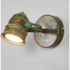 Image de Lindby - wandlamp - 1licht - Metaal - H: 9.5 cm - GU10 - verdigris