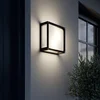 Image de Lucande - Wandlamp buiten - 2lichts - Glas, gegoten aluminium - H: 25 cm - E27 - donkergrijs, wit