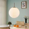 Image de Lindby - hanglamp - 1licht - Glas, metaal - E27 - wit, nikkel gesatineerd