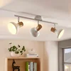 Image de Lindby - buitenspot - 3lichts - Metaal - H: 19.5 cm - E14 - wit, licht hout