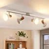 Image de Lindby - buitenspot - 4lichts - Metaal - H: 19.5 cm - E14 - wit, licht hout