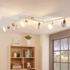 Image de Lindby - buitenspot - 6lichts - Metaal - H: 21.5 cm - E14 - wit, licht hout