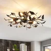 Image de Lindby - plafondlamp - 5lichts - Metaal - H: 21 cm - E14 - zwart goud geborsteld