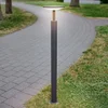 Image de Lucande - LED buitenlamp - aluminium, kunststof - H: 100 cm - antraciet, opaal