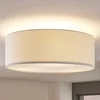 Image de Lindby - plafondlamp - 3lichts - Stof, metaal - H: 18 cm - E27 - wit