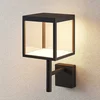 Image de Lucande - LED wandlamp buiten - 1licht - Aluminium, glas - H: 37 cm - antraciet, helder - Inclusief lichtbron