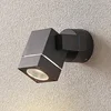 Image de Lucande - buitenlamp - 1licht - Gegoten aluminium - H: 8.9 cm - GU10 - antraciet