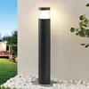 Image de Lucande - LED buitenlamp - 1licht - drukgegoten aluminium, kunststof - H: 100 cm - donkergrijs, wit - Inclusief lichtbron