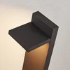 Image de Lucande - LED buitenlamp - 1licht - aluminium, kunststof - H: 65 cm - grafietgrijs (RAL 840-M), wit - Inclusief lichtbron