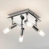 Image de Lindby - Plafondlamp badkamer - 4lichts - Metaal, glas - H: 11 cm - G9 - chroom, wit