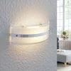 Image de Lindby - LED wandlamp - 1licht - matglas, metaal - H: 10 cm - wit, chroom - Inclusief lichtbron