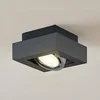 Image de Arcchio - plafondlamp - 1licht - Aluminium, metaal - H: 9 cm - GU10 - donkergrijs