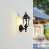 Image de Lindby - Wandlamp buiten - 1licht - polycarbonaat, glas - H: 35.6 cm - E27 - zwart (RAL 9005)