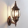 Image de Lindby - Wandlamp buiten - 1licht - Kunststof - H: 46.6 cm - E27 - geborsteld goud