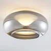 Image de Lucande - LED plafondlamp - 1licht - Glas, metaal - H: 19.5 cm - rookgrijs, chroom - Inclusief lichtbron