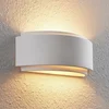 Image de Lindby - wandlamp - 1licht - Gips - H: 13 cm - E14 - wit