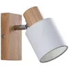 Image de Lindby - buitenspot - 1licht - Hout, stof - H: 14 cm - E14 - licht hout, wit