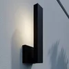 Image de Lindby - LED wandlamp buiten - 1licht - aluminium, glas - H: 34.8 cm - zwart - Inclusief lichtbron