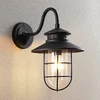 Image de Lindby - Wandlamp buiten - 1licht - Aluminium, ijzer, glas - H: 40 cm - E27 - zwart, helder