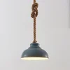 Image de Lindby - hanglamp - 1licht - Metaal, touw - H: 16 cm - E27 - beton