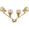 Image de Lindby - plafondlamp - 4lichts - glas, staal - H: 18 cm - E14 - helder, messing