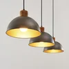 Image de Lindby - hanglamp - 3lichts - Ijzer, hout - H: 37.5 cm - E27 - grijs, licht hout