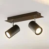 Image de Lindby - buitenspot - 2lichts - Metaal - H: 16.5 cm - GU10 - zwart