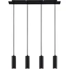 Image de Lindby - hanglamp - 4lichts - Metaal - H: 18 cm - GU10 - zwart