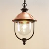 Image de Lindby - Hanglampen buiten - 1licht - Aluminium, koper, kunststof - H: 37 cm - E27 - zwart, koper