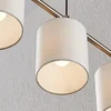 Image de Lindby - Hanglamp - 4lichts - Metaal, textiel - H: 13.5 cm - E14 - mat nikkel, wit