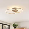 Image de Lindby - Slimme plafondlamp- met dimmer - CCT - 1licht - Aluminium, metaal, kunststof - H: 8.6 cm - gesatineerd nikkel - Inclusief lichtbron