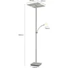 Image de Lucande - LED vloerlamp- met dimmer - 3lichts - Metaal, acryl - H: 180 cm - vernieuwd - Inclusief lichtbronnen