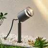 Image de Lindby - Buitenspots - 1licht - roestvrij staal, kunststof - H: 43.5 cm - GU10 - donkergrijs, helder