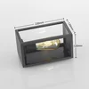 Image de Lindby - Wandlamp buiten - 1licht - Aluminium, glas - H: 22 cm - E27 - antraciet