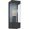 Image de Lindby - Wandlampen buiten - 1licht - Roestvrij staal, polycarbonaat - H: 25 cm - E27 - antraciet, helder