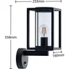 Image de Lucande - Wandlampen buiten - 1licht - Aluminium, glas - H: 35.8 cm - E27 - antraciet