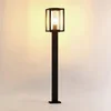 Image de Lucande - Tuinpad verlichting - 1licht - Aluminium, glas - H: 100 cm - E27 - antraciet