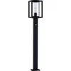 Image de Lucande - Padverlichting, zuillampen - 1licht - Aluminium, glas - H: 100 cm - E27 - antraciet