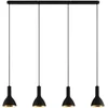 Image de Arcchio - hanglamp - 4lichts - Staal - H: 26 cm - E27 - zwart, goud