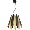 Image de Lucande - hanglamp - 1licht - metaal, kunststof - H: 40 cm - E27 - zwart, goud