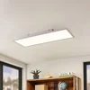 Image de Lindby - LED plafondlamp- met dimmer - 1licht - Kunststof, aluminium - H: 5 cm - wit - Inclusief lichtbron