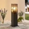 Image de Lucande - Sokkellamp - 1licht - Aluminium, polycarbonaat - H: 40 cm - E27 - antraciet, helder